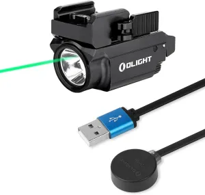 OLIGHT Baldr Mini 600 Lumens Rechargeable Weaponlight with Green Beam and White LED Combo Bundles MCC S Magnetic Charging Cable