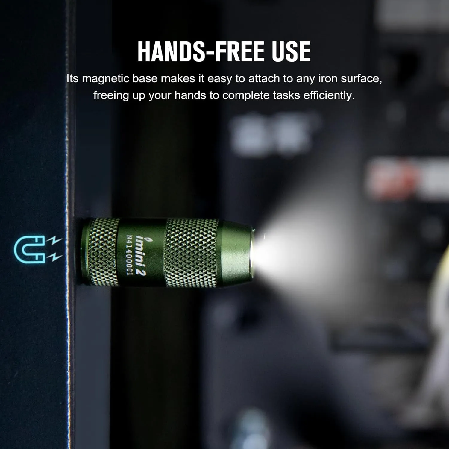 OLIGHT IMINI 2 EDC Rechargeable Keychain Flashlight, 50 Lumens Compact and Portable Mini LED Keyring Lights with Built-in Battery Ideal for Everyday Carry and Emergencies (OD Green)