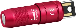 OLIGHT IMINI 2 EDC Rechargeable Keychain Flashlight, 50 Lumens Compact and Portable Mini LED Keyring Lights with Built-in Battery Ideal for Everyday Carry and Emergencies (Passionate Red)