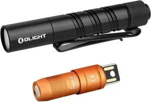 OLIGHT IMINI 2 EDC Rechargeable Keychain Flashlight Bundle with I3T 2 EOS Pocket Flash Light