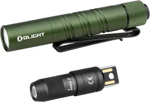 OLIGHT IMINI 2 EDC Rechargeable Keychain Flashlight Bundle with I3T 2 EOS Pocket Flash Light
