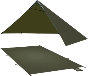 Onewind Ultralight Shelter and Footprint, Lightweight Poncho Shelter with 4000mm WaterproofTent Footprint