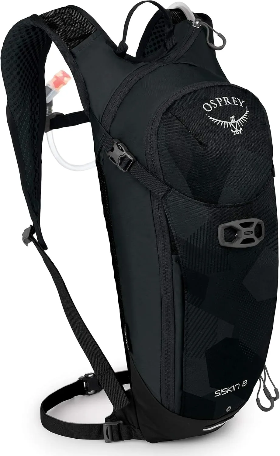 Osprey Siskin 8L Men's Biking Backpack with Hydraulics Reservoir, Obsidian Black