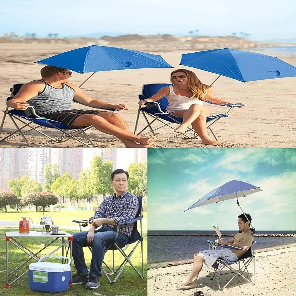 Outdoor Camp Chairs, Padded Camping Chairs Outdoor Folding Armchair with Cup Holder Beach Fishing Chair Portable Leisure High Backrest Chair Lawn Chairs Adults(Black)