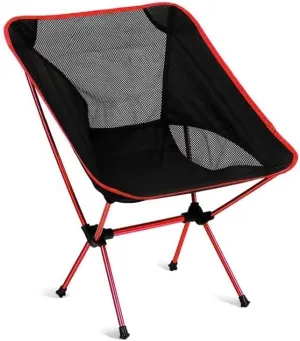 Outdoor Camp Chairs, Portable Camping Chair Outdoor Lightweight Aluminum Moon Chair Leisure Camping Fishing Chair Folding Stool Lawn Chairs Adults(B)