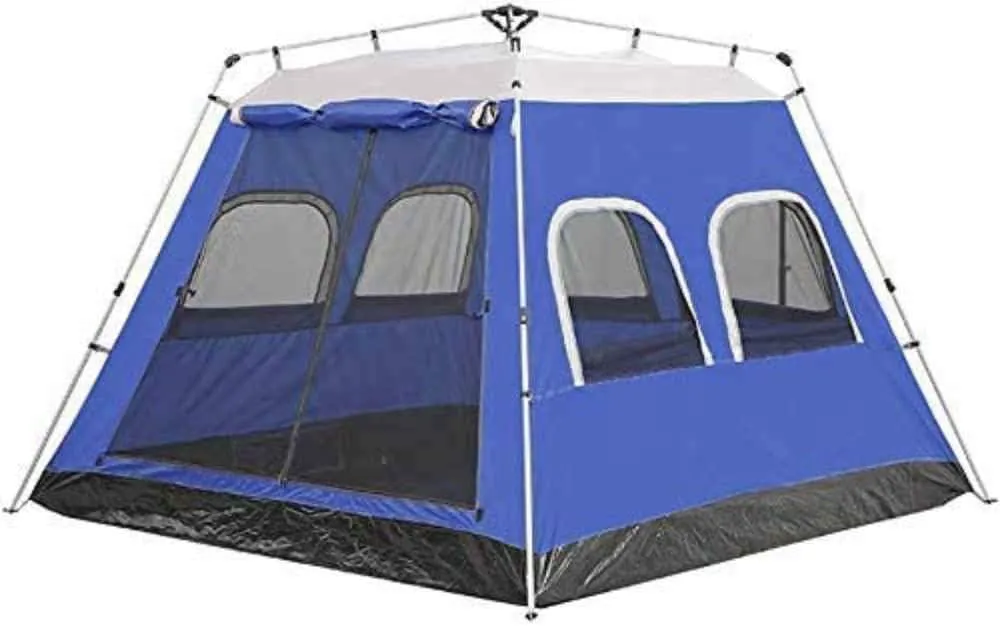 Outdoor Camping Tents, 5-6 Person Automatic Tent, Instant Cabana Waterproof Shade Canopy Tarp for Wilderness Survival Mountaineering,Blue