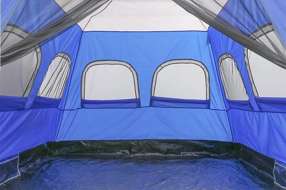 Outdoor Camping Tents, 5-6 Person Automatic Tent, Instant Cabana Waterproof Shade Canopy Tarp for Wilderness Survival Mountaineering,Blue