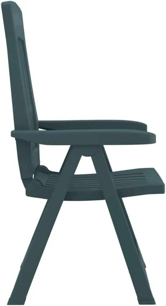 Outdoor Furniture Outdoor Chairs Front Porch Decor Patio Reclining Chairs 2 pcs Green PP