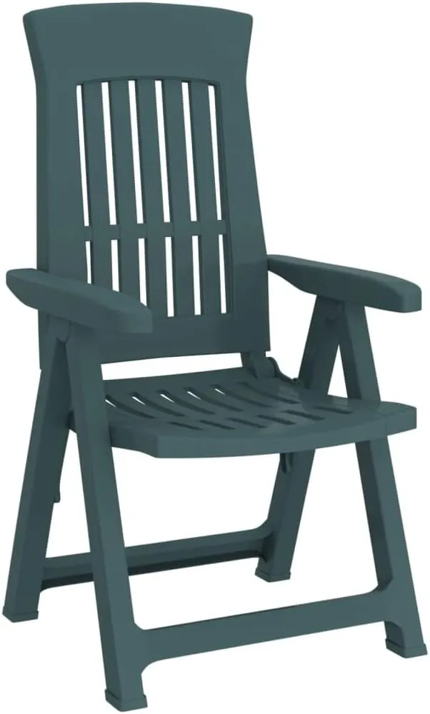 Outdoor Furniture Outdoor Chairs Front Porch Decor Patio Reclining Chairs 2 pcs Green PP