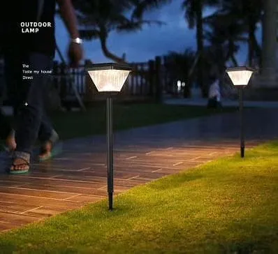 Outdoor Solar Pathway Lights Lawn Light Pillar Light