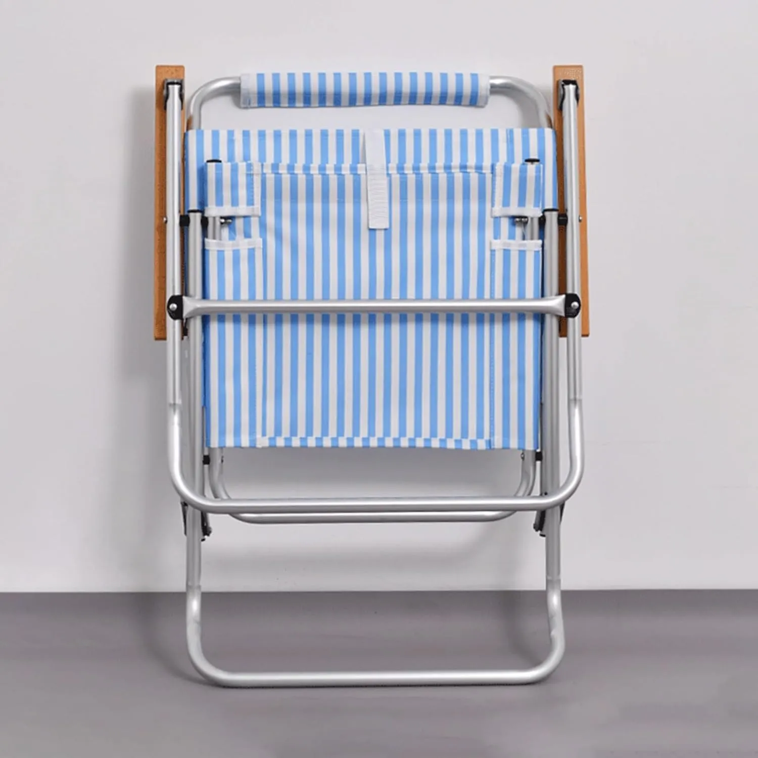Oxford Cloth Folding Chair, Portable Outdoor Folding Chairs, Folding Dining Chair, All-Aluminum Alloy Bracket Structure, Suitable for Courtyard, Terrace, Picnic(Black)
