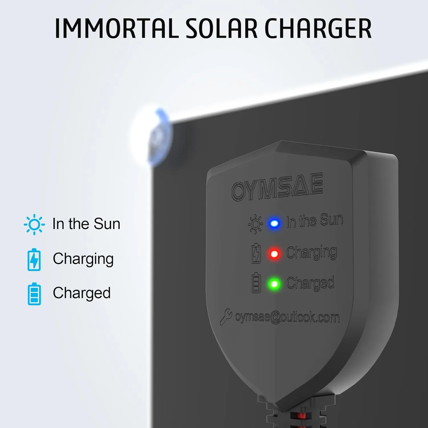 OYMSAE 30 Watt 12 Volt Solar Panel Solar Trickle Charger 30W 12V Portable Solar Battery Charger & maintainer with Cigarette Lighter Plug & Alligator Clip