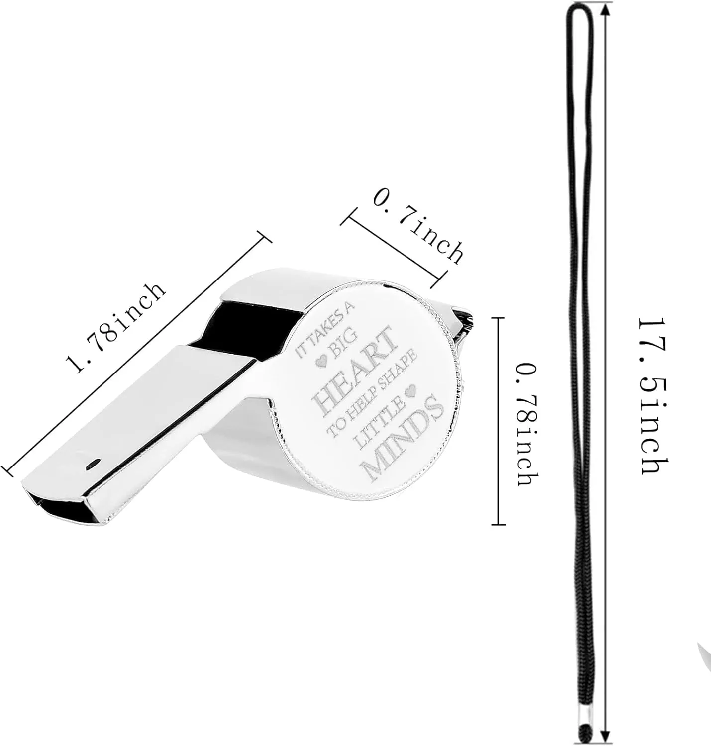Pack of 2 Gifts for Coach Whistle Basketball Volleyball Baseball Coach Gift for Men Women Teacher - It Takes A Big Heart to Help Shape Little Minds