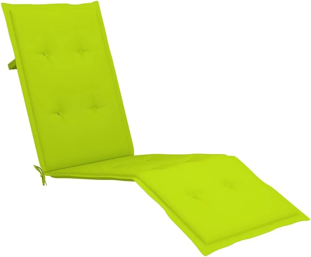 Patio Deck Chair with Footrest and Cushion Solid Wood AcaciaLuxury Sun Loungers with Adjustable Backrest and Cushioned Seat