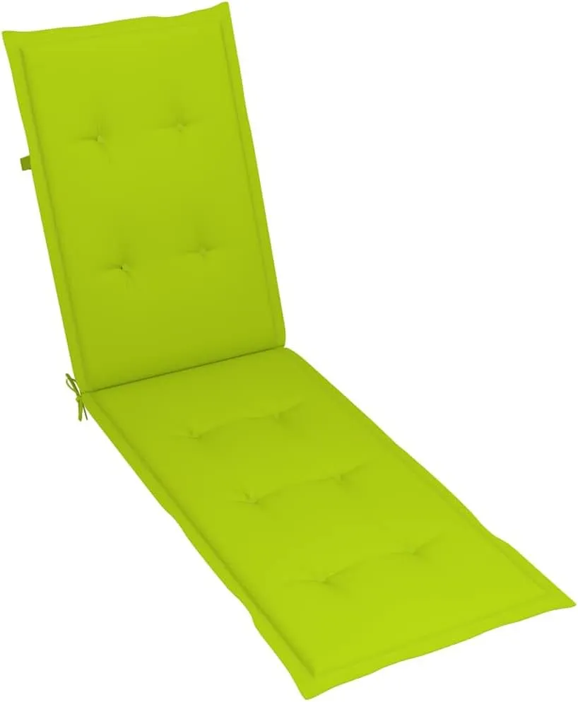 Patio Deck Chair with Footrest and Cushion Solid Wood AcaciaLuxury Sun Loungers with Adjustable Backrest and Cushioned Seat