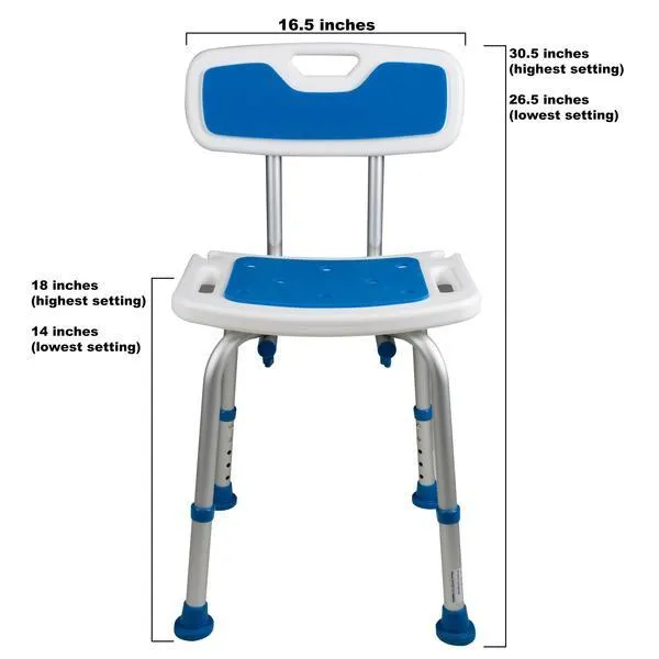 PCP Padded Bath Safety Seat with Backrest