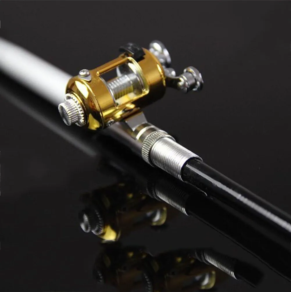 Pen Mini Fishing Rods 160cm,Portable Telescopic Pocket Aluminum Alloy Fishing Rod Pole with Reel