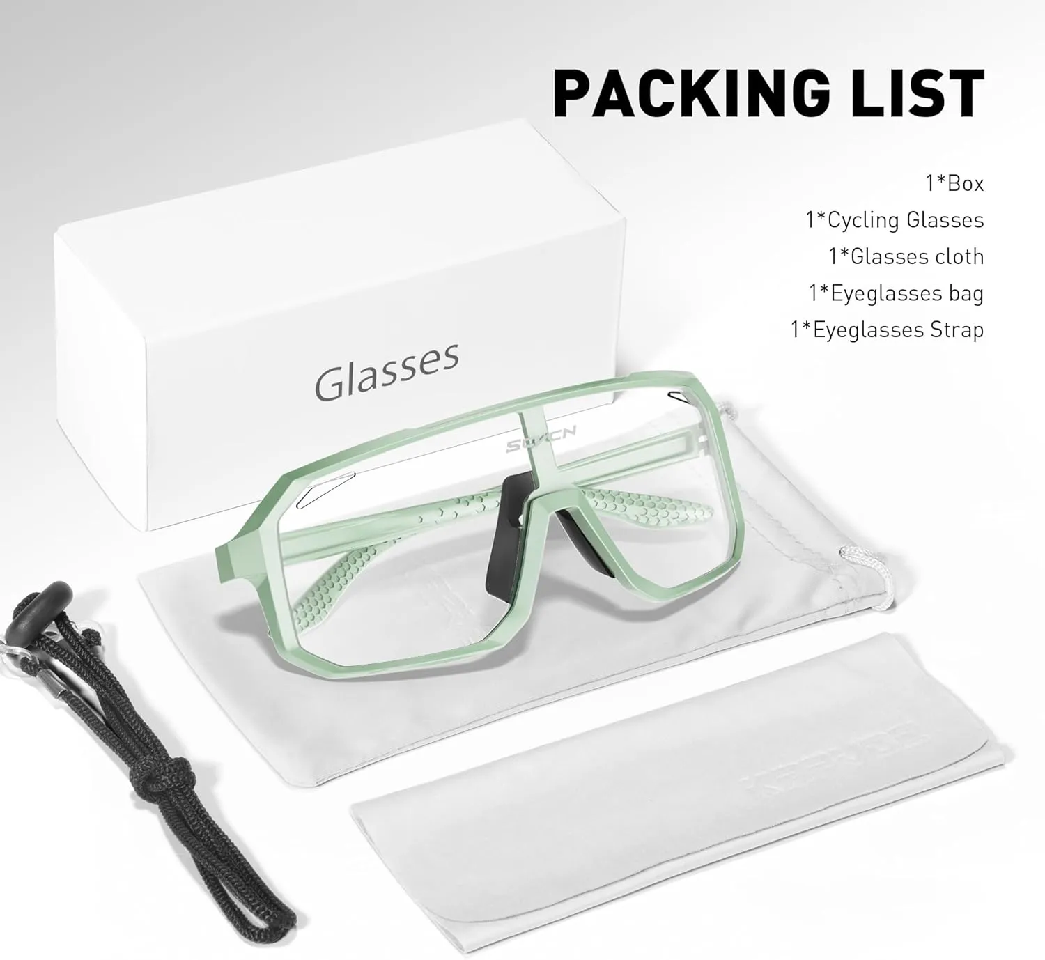 Photochromic Cycling Glasses Sport Sunglasses Clear MTB BMX Men Women Running Driving DZ-S62