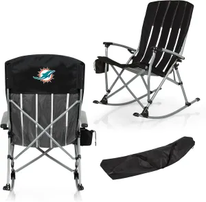 PICNIC TIME NFL Unisex-Adult NFL Outdoor Rocking Camp Chair, XL Heavy Duty Camping Chair for Adults