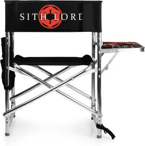 PICNIC TIME Star Wars Darth Vader Sports Chair with Side Table, Beach Chair, Camp Chair for Adults, (Black) 36.6 x 18.5 x 32.9
