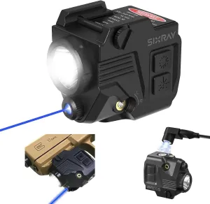 Pistol Light Laser Sight Gun Light 420 Lumens LED Picatinny Weaver Rail with Magnetic Charging Quick Release Strobe Function Laser Light Combo for Airsoft Handguns Pistol Rifle