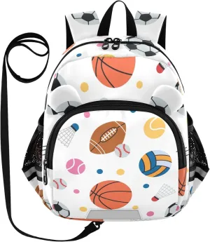 Plaaee Basketball American Football Toddler Backpack Harness Leash Kids Back Pack Harnesses Leashes Tether for Boys Girls Outdoor Travel M