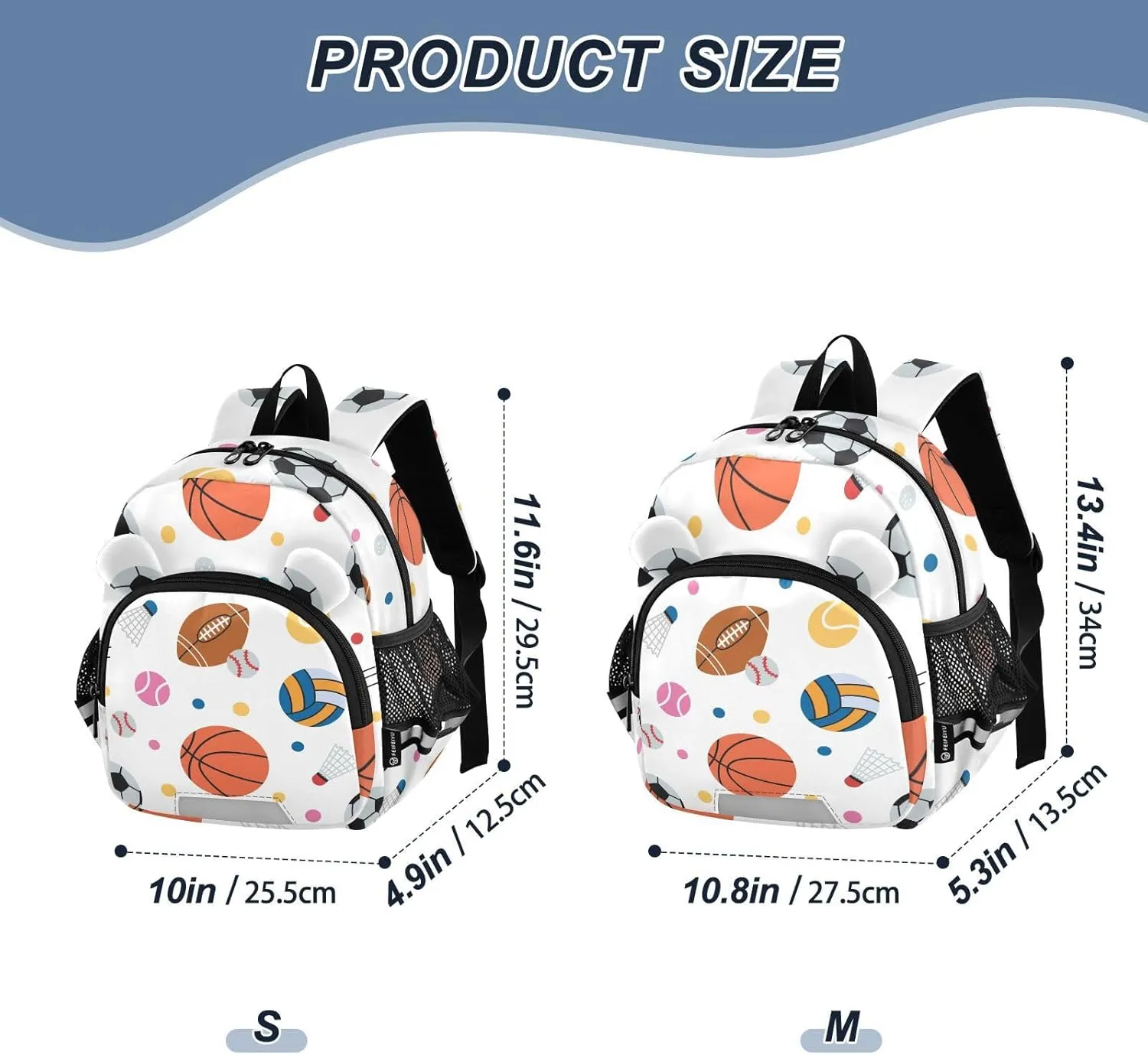 Plaaee Basketball American Football Toddler Backpack Harness Leash Kids Back Pack Harnesses Leashes Tether for Boys Girls Outdoor Travel M