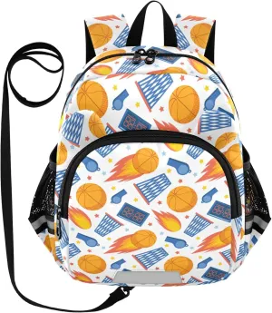 Plaaee Basketball Sports Team Game Toddler Backpack Harness Leash Kids Back Pack Harnesses Leashes Tether for Boys Girls Outdoor Travel S