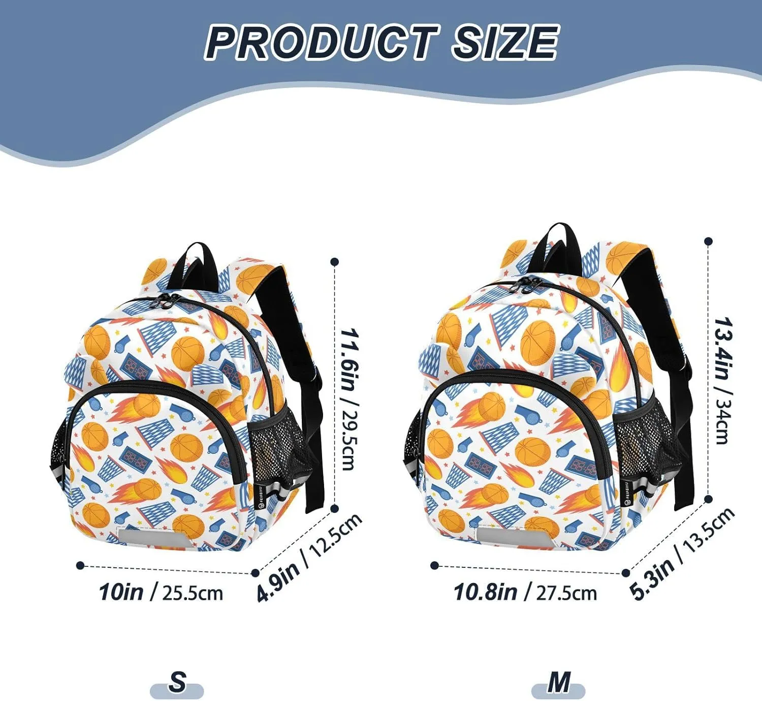 Plaaee Basketball Sports Team Game Toddler Backpack Harness Leash Kids Back Pack Harnesses Leashes Tether for Boys Girls Outdoor Travel S