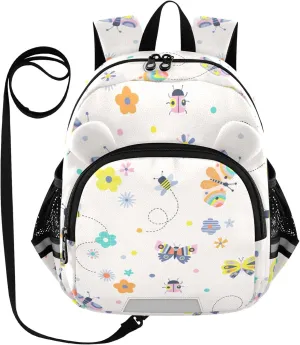 Plaaee Butterfly Ladybug Bee Daisy Toddler Backpack Harness Leash Kids Backpacks Harnesses Leashes Tether for Boys Girls S