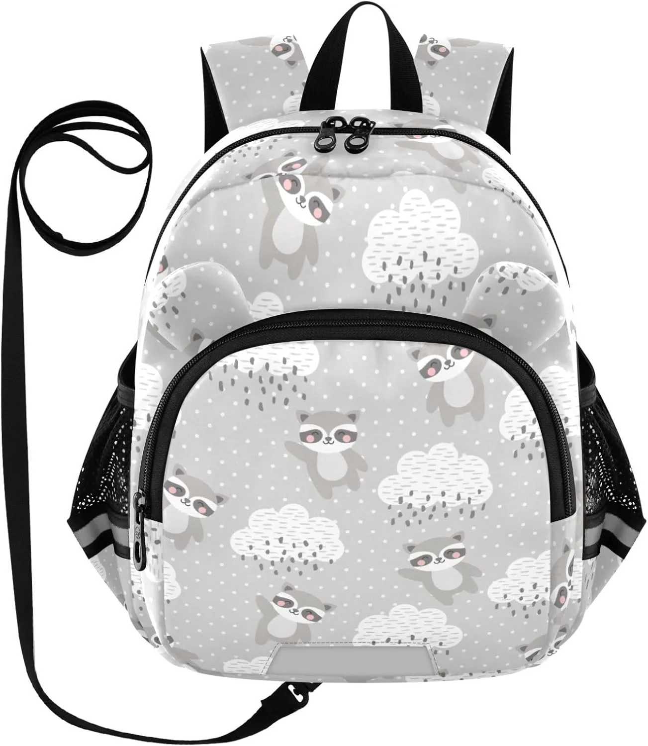 Plaaee Raccoon Cute Racoon Clouds Toddler Backpack Harness Leash Kids Backpacks Harnesses Leashes Tether for Boys Girls M