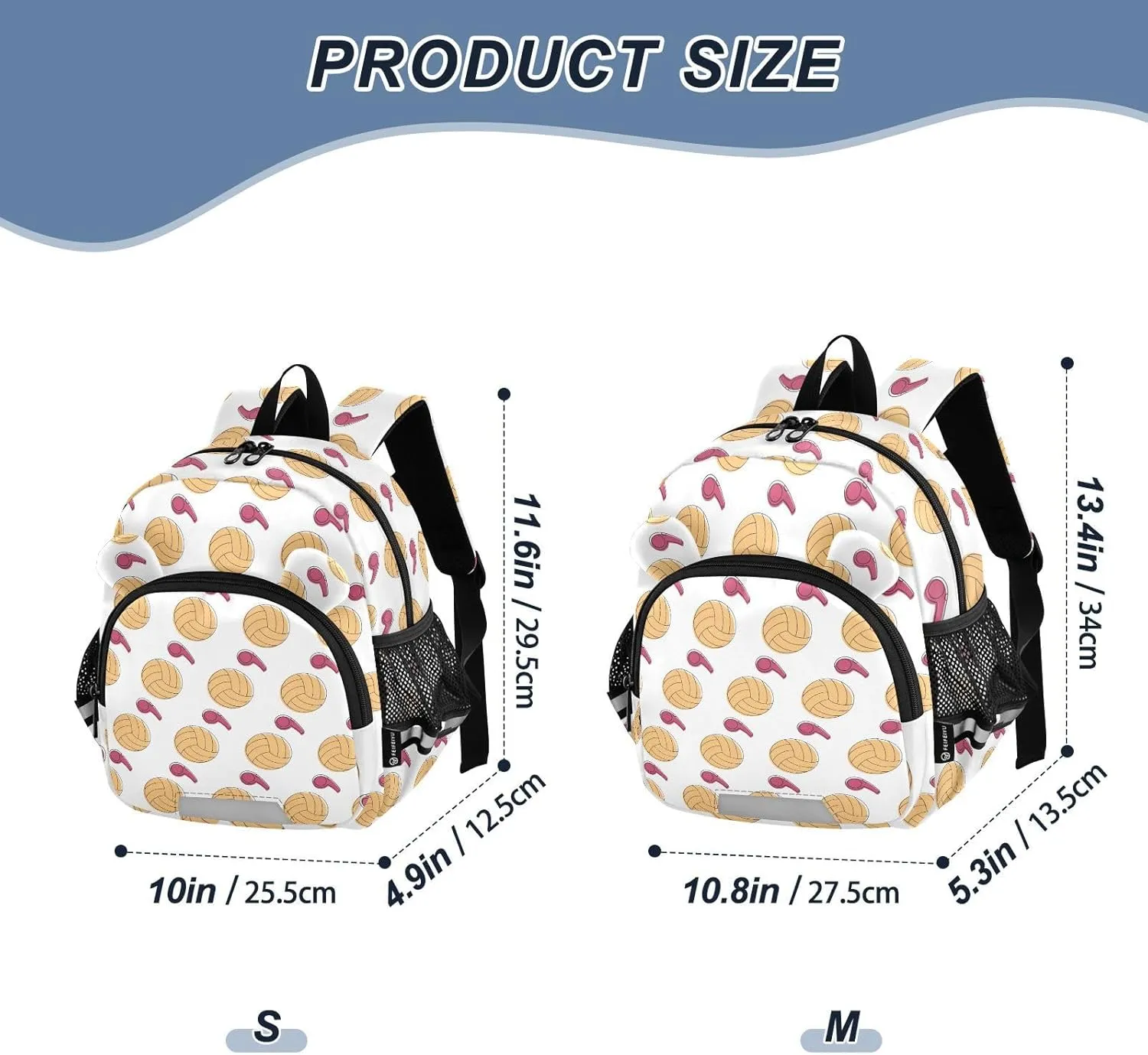Plaaee Set Of Sports Balls Toddler Backpack Harness Leash Kids Back Pack Harnesses Leashes Tether for Boys Girls Outdoor Travel M