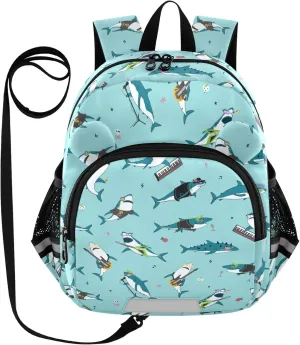 Plaaee Shark Ocean Animal Toddler Backpack Harness Leash Kids Back Pack Harnesses Leashes Tether for Boys Girls Outdoor Travel S