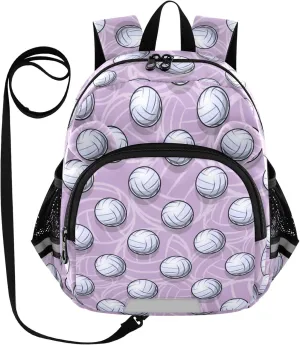 Plaaee Volleyball Ball Graphic Toddler Backpack Harness Leash Kids Back Pack Harnesses Leashes Tether for Boys Girls Outdoor Travel S