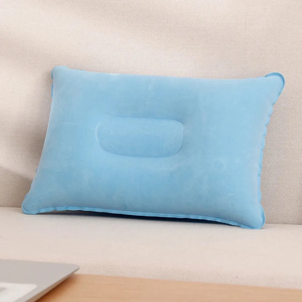 Plane Head Rest Support Ultralight Fold Nylon Inflatable Pillow Camping Tent Sleep Cushion Travel Beach Car Comfortable Pillows