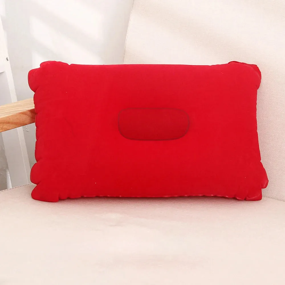Plane Head Rest Support Ultralight Fold Nylon Inflatable Pillow Camping Tent Sleep Cushion Travel Beach Car Comfortable Pillows