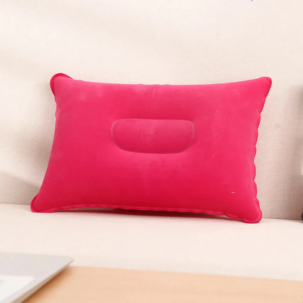 Plane Head Rest Support Ultralight Fold Nylon Inflatable Pillow Camping Tent Sleep Cushion Travel Beach Car Comfortable Pillows