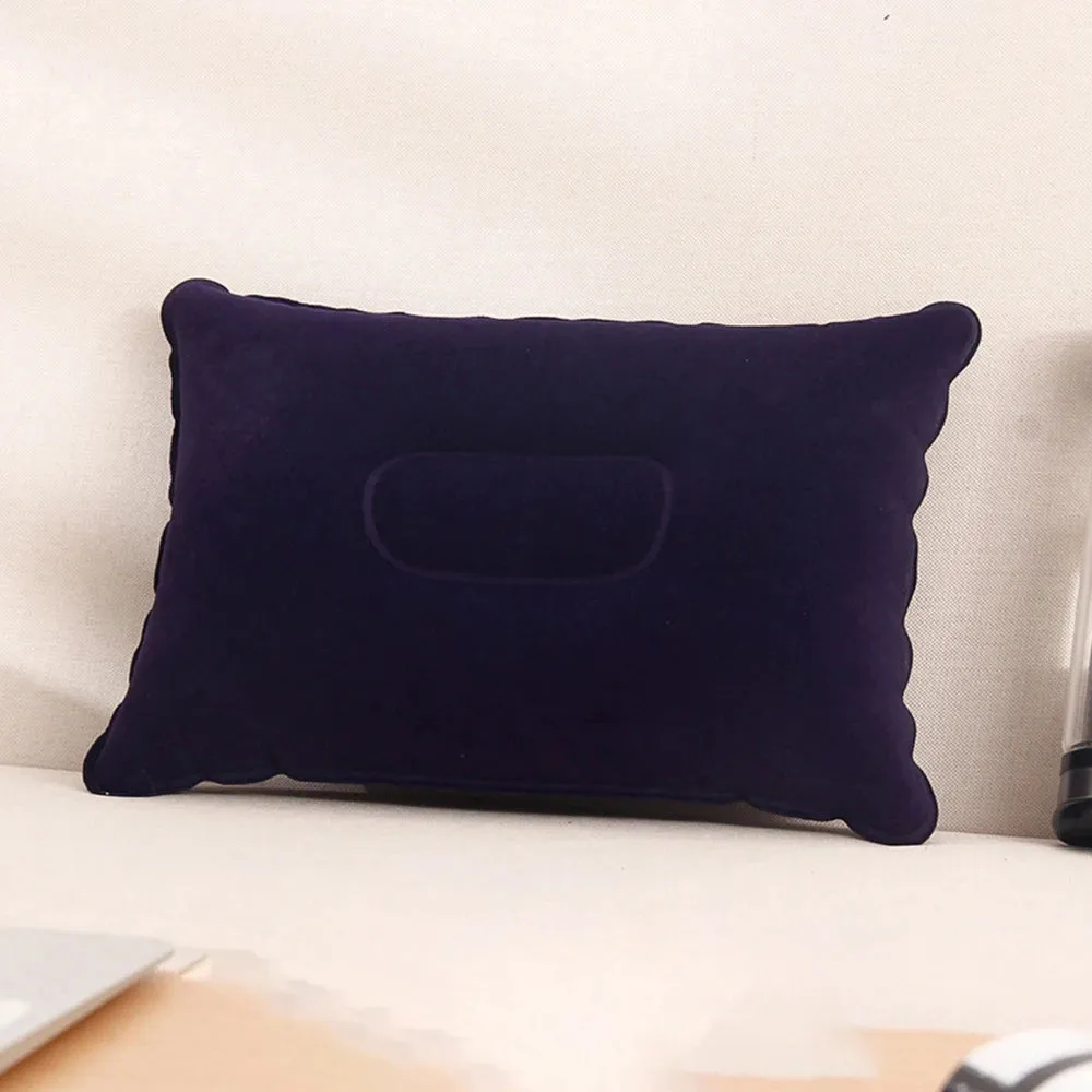 Plane Head Rest Support Ultralight Fold Nylon Inflatable Pillow Camping Tent Sleep Cushion Travel Beach Car Comfortable Pillows