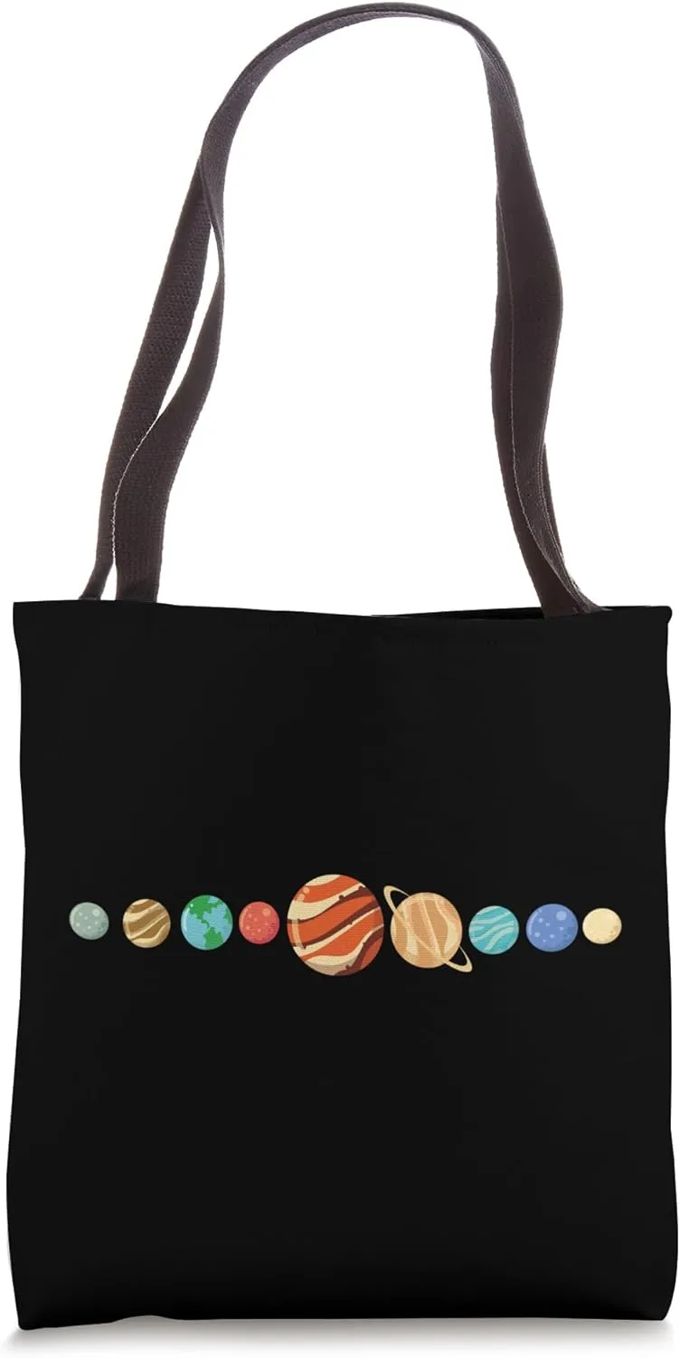 Planets of Our Solar System Aligned in Space Tote Bag