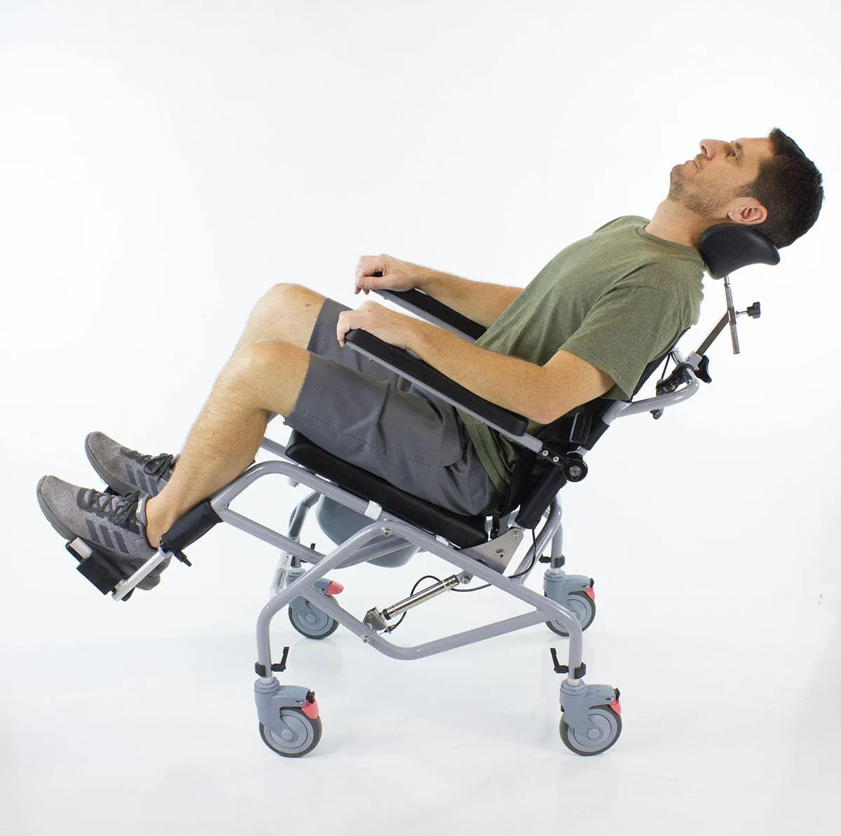 Platinum Health PTC1555 Tilt-In-Space Reclinning Shower/Commode Chair, Padded