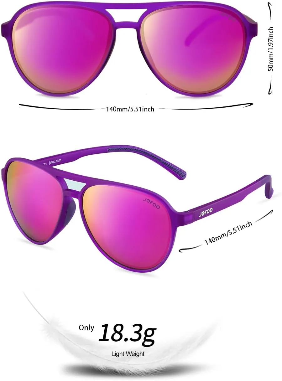 Polarized Aviator Sunglasses for Women Men Retro Trendy Sports Sunglasses for Outdoor UV400 Protection