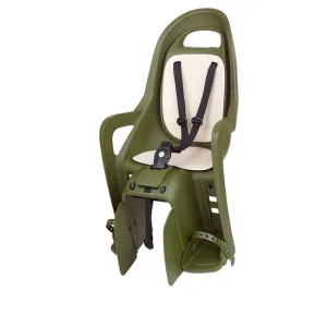 POLISPORT Groovy Maxi CFS Rear Child Bike Seat Carrier Mounting - Dark Green/Cream 8406100014