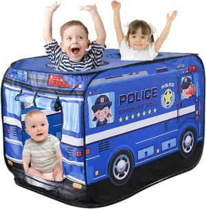 Pop Up Tent for Kids.Police car Tent.Large, Easy to Organize Police Toys.Police Gear for Kids.Boys and Girls Imaginative Play.Indoor Outdoor Pretend Play