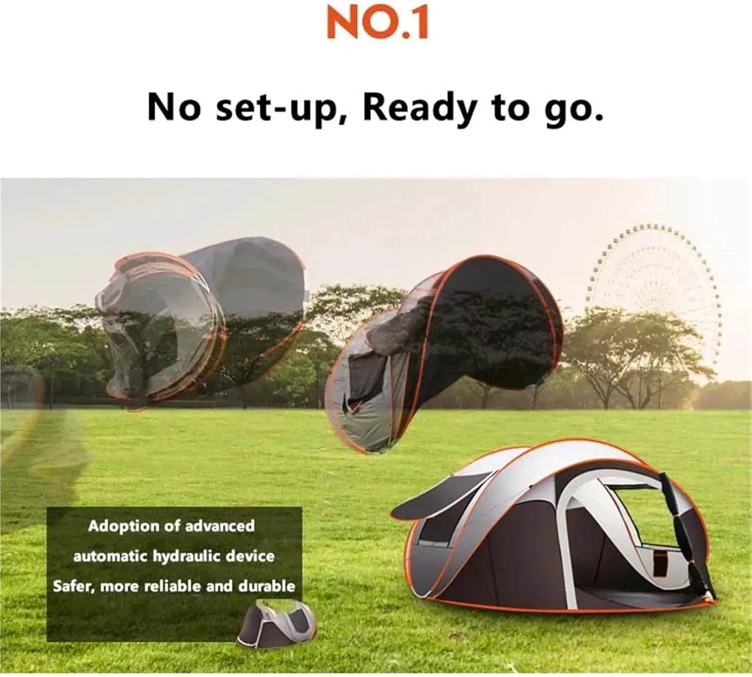 Pop Up Tents Ultralight Folding Camping Tent Fully Automatic Quick Open Tent Outdoor Rainproof Windproof Shelter Pop Up Tent for 3 4 People Adult Pop Up Tent(3 4 Green with Rod)