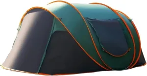 Pop Up Tents Ultralight Folding Camping Tent Fully Automatic Quick Open Tent Outdoor Rainproof Windproof Shelter Pop Up Tent for 3 4 People Adult Pop Up Tent(3 4 Green with Rod)