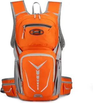 PORRASSO Hiking Backpack Waterproof Daypack 20L Rucksack Breathable Backpack for Women Men Trekking Cycling Climbing Outdoor Sports Orange