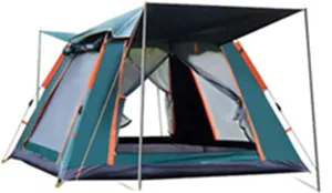 Portable Campitents Shelter Portable Waterproof Hold 3-4 Persons Instant Setup Pop up Tent with Top Rainfly Double Doors Mesh Protection for Campihikimountaineering/Green/86.6 * 86