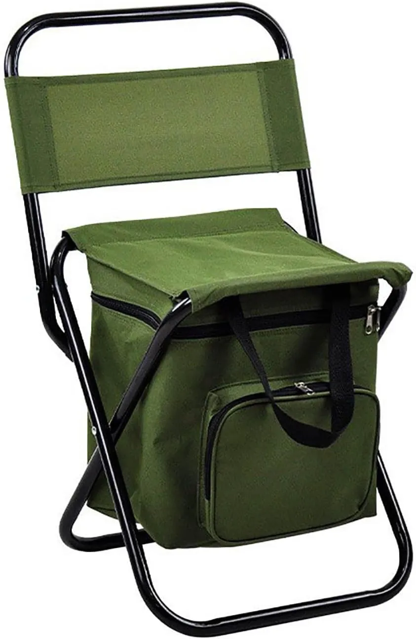 Portable Folding Chair with Storage Bag - Lightweight Camping Chair for Adults, Outdoor Fishing, Beach, Picnic, Travel, Patio - Compact & Durable Foldable Chair with Carry Case (GN2)