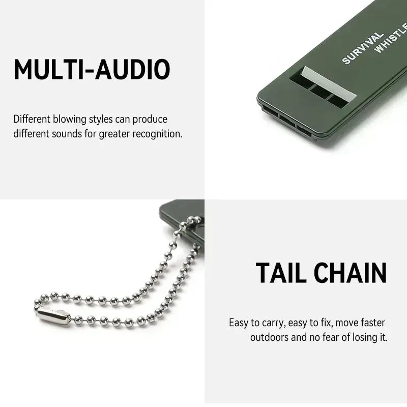 Portable High Decibel Survival Whistle for Camping and Emergency Use