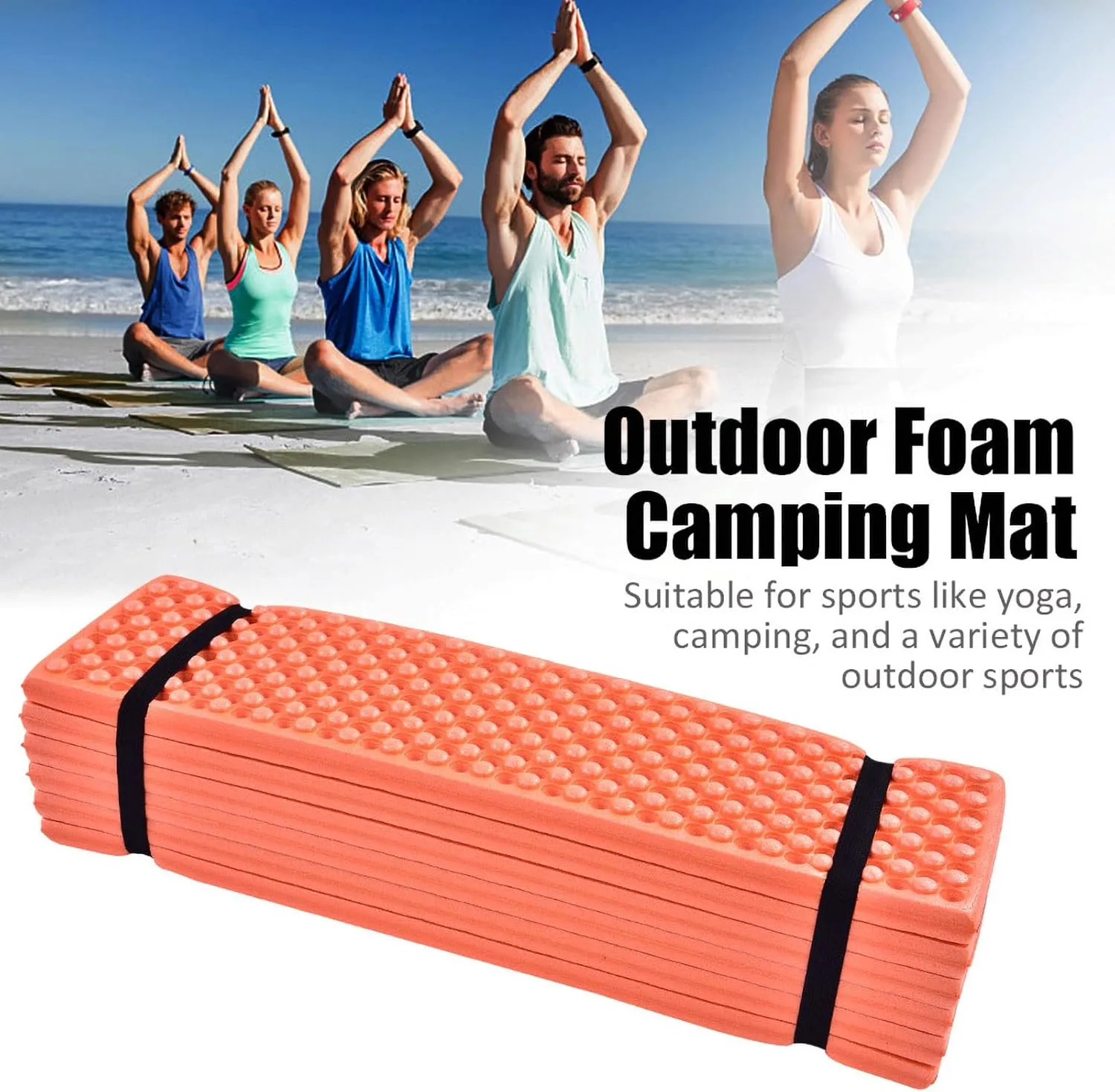 Portable Lightweight Mini Waterproof Folding Mat, Outdoor Foam Camping Mat, Beach Tent Sleeping Pad Waterproof Mattress, Foam Sitting Pad for Outdoor Activities